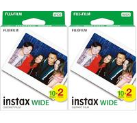 INSTAX WIDE ISO 800 instant film with white border, 2 X 10 shot pack (Pack of 2)