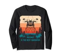 Instinct is The Best Navigator Adventure Motorbike ADV Funny Long Sleeve T-Shirt