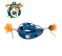 Instincts by SmartyKat Track Tricker HappyNip Catnip & Silvervine Ball Track Cat Toy, Wobbling Track & Teasers for Mental Stimulation for Cats & Kittens