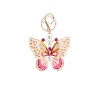 INSTITIZER Butterfly Keychain Crystal Bling Butterfly Key Ring key Chain Butterfly Accessories for Women Car Keys Cute Butterfly Shape Sparkling Keychain Bag Pendant Handbag Charm for Women Girls