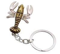 INSTITIZER Lobster Keychain Sea Animal Pendants Key Chain Ring Holder Stainless Steel Cute Ocean Animal Lobster Keychain for Women Girls Gifts Car Purse Keys