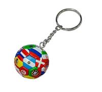 INSTITIZER National Flags Football Keychain Country Soccer Club Fans Keyring Car Key Pendant Sports Football Pendant Key Holder Car Bag Backpack Accessories Souvenir Gift