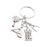INSTITIZER Ruler Compass Math keychain Teacher Student KeyChain Teacher's Day Gift Key Ring Pendant Science Keychain Mathematics Lover Gift for Girls Boys