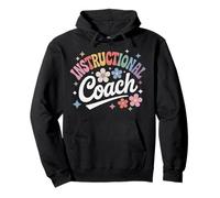Instructional Coach Retro Groovy Academic Specialist Teacher Pullover Hoodie