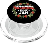 Instructional Coaching is My Jam Teacher Coach Strawberry PopSockets PopGrip for MagSafe