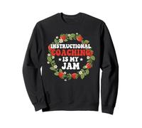 Instructional Coaching is My Jam Teacher Coach Strawberry Sweatshirt
