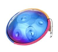 Instrument 22 Inch D Minor Upgraded Handpan Drum, Handcrafted Steel Percussion Instrument with Multiple Note Options(10 tone blue Purple)