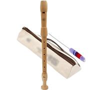 Instrument 3 Piece German Recorder For Beginners, Baroque Fingering F Key Alto Recorder, Maple Wooden Flute Instrument, With Storage Bag, Cleaning Kit(Baroque)