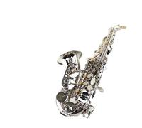 Instrument B Flat Bend High Pitched Saxophone Instrument Surface Nickel Silver Plated