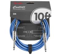 Instrument Cable, 10FT / 3M Fender Contour Series Lead, Lake Placid Blue