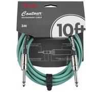 Instrument Cable, 10FT / 3M Fender Contour Series Lead, Sherwood Green