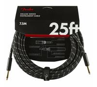 Instrument Cable, 25FT / 7.5M Jack Male-Jack Male, Fender Lead BLACK TWEED