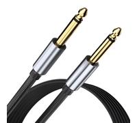Instrument Cable 6.35mm by MMOBIEL - Guitar Cable - Straight Audio Aux Braided Male Jack Stereo Auxiliary Electric Guitar Cord for Guitar - 1,2m
