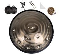 instrument in Minor 432Hz/440Hz 12 Notes 22 Inches Steel Handrum with Soft Handpan caseurable Stand mallets andust- cloth golden spiral (Size : 440 (432Hz)