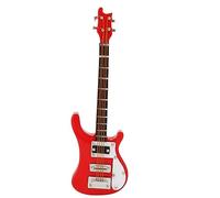 Instrument Lapel Pin, Red High Miniature Analog Electric Bass Brooch Craft for Music Rooms for Libraries for Music Lovers