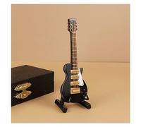 Instrument Model Guitar Model Electric Bass Ornaments Mini Musical Instrument 10cm Wooden Classical Folk Electric Guitar Model(12)