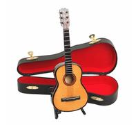 Instrument Model Mini Classical Guitar Model Ornaments Folk Musical Instrument Guitar Box Ornaments Props(18cm)