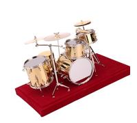 Instrument Model Mini Drum Set Model Ornaments Copper Plated Rock Band Model