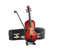 Instrument Model Miniature Guitar Violin Model With Stand And Case Mini Cello Musical Instrument Ornaments(Violin14cm)