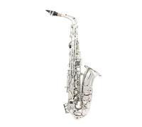 Instrument saxophone Alto Saxophone Brass Body Carved White Shell Button Silver Eb Tonality With Gloves Wiping Cloth Reed