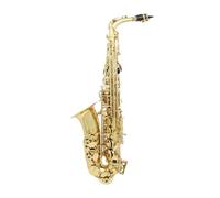 Instrument saxophone Alto Saxophone E Flat Brass Body Hand-carved White Shell Saxophone Instrument(Gold)