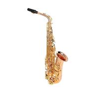 Instrument saxophone Alto Saxophone Phosphorus Copper Rose Gold Lacquer Pearl Button E Flat Alto Sax Musical Instrument With Case(White)