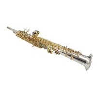 Instrument saxophone B Flat Soprano Saxophone Musical Instruments Sax Brass Silver Plated With Case Professional