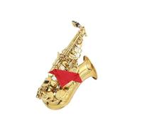 Instrument saxophone B Flat Soprano Saxophone Small Curved Pipe Adult Practice Brass Saxophone Wind Instrument(Silver)