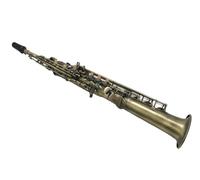 Instrument saxophone B Flat Straight Pipe Soprano Saxophone Professional Brass Antique Copper Sax Musical Instrument With Case