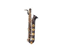 Instrument saxophone Baritone E Flat Saxophone Black Nickel Plated Sax Musical Instruments with Mouthpiece Case(Dark brown)