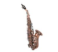 Instrument saxophone Bb Soprano Saxophone B Flat Sax Red/Cyan Antique Imitate Classical Carve Pattern Saxophone With Box(红色)