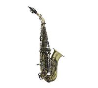 Instrument saxophone Bb Soprano Saxophone B Flat Sax Red/Cyan Antique Imitate Classical Carve Pattern Saxophone With Box(青色)