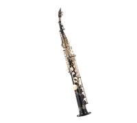 Instrument saxophone Beautiful Sound Brass Straight Soprano Bb Saxophone Woodwind Instrument(Black)