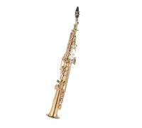 Instrument saxophone Beautiful Sound Brass Straight Soprano Bb Saxophone Woodwind Instrument(Gold)