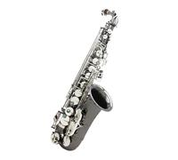 Instrument saxophone Bend Eb E-flat Alto Saxophone Brass Black Nickel Plating Abalone Shell Keys Carve Pattern