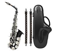 Instrument saxophone Black Silver Alto Saxophone E-flat Alto Saxophone Brass Material With Strap Bracket Trimmer Parts(Sax)