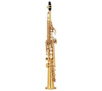 Instrument saxophone Brass Straight Soprano Bb Flat Sax Saxophone Woodwind Instrument Natural Shell Key Carve Pattern(Gold)