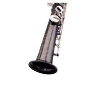 Instrument saxophone Coffee Gold Soprano Saxophone Instrument In B Flat Key Professional Performance Grade(Black nickel)
