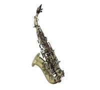 Instrument saxophone Cyan Antique Soprano Saxophone Bb Brass Body Carved Keys Shell Keys Saxophone With Reed Glove