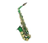 Instrument saxophone Eb Alto Green White Shell Carved Saxophone With Cloth Box Beautifully Carved Woodwind Musical Instrument