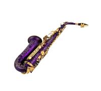 Instrument saxophone Eb Alto Saxophone Unique Matte Black Red Blue Purple Plated Carved Surface E Flat Instrument(PURPLE)