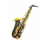 Instrument saxophone Eb Saxophone Alto Black Nickel Silver Alloy Alto Sax Brass Musical Instrument(Black yellow keys)