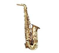 Instrument saxophone Fine workmanship Alto Eb Tune Saxophone Brass Musical Instrument Gold Lacquer Sax With Case Mouthpiece(Leather bag)