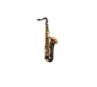 Instrument saxophone Flat B Saxophone Gold Lacquer Saxophone Tenor Falling B Sax Silver Keys Tenor Saxphone(Black)