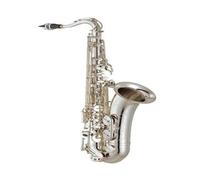 Instrument saxophone Flat B Saxophone Gold Lacquer Saxophone Tenor Falling B Sax Silver Keys Tenor Saxphone(Silver)