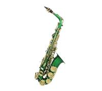 Instrument saxophone Green Style Eb Alto Saxophone Brass Silver Plated Professional Woodwind Instrument E Flat Sax(Green Style2)