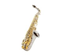 Instrument saxophone High Air Tightness Eb Alto Saxophone Brass E Flat Sax Key Type Woodwind Instrument(Silver)