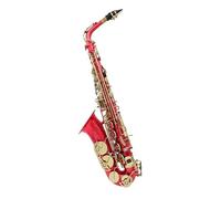 Instrument saxophone Multicolor styles Alto Saxophone Eb Brass Body Carved Keys White Shell Keys Saxophone(Red)