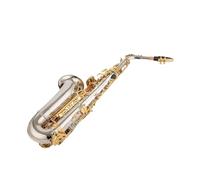 Instrument saxophone Nickel Plated Alto Eb Tune Saxophone With Case Mouthpiece Amazing tone Brass Musical Instrument(Leather bag)