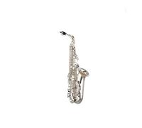 Instrument saxophone Professional Alto Drop E Saxophone Gold Alto Saxophone With Band Mouth Piece(Silver)